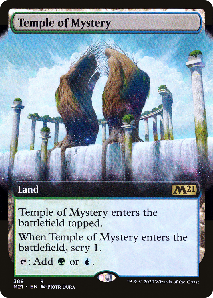 Temple of Mystery (Extended Art) (M21-389)  - Core Set 2021: (Extended Art)