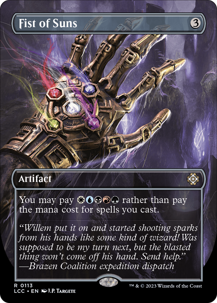 Fist of Suns (Borderless) (LCC-113)  Foil - The Lost Caverns of Ixalan Commander