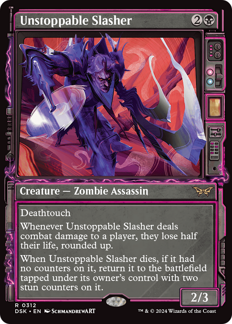 Unstoppable Slasher (Showcase) (DSK-312)  Foil - Duskmourn: House of Horror: (Showcase)
