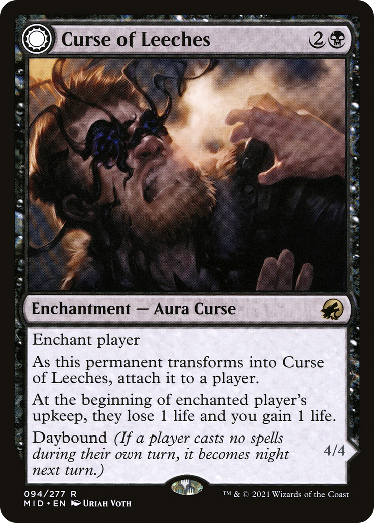 Curse of Leeches (MID-094)  - Innistrad: Midnight Hunt: (Double Faced Transform)