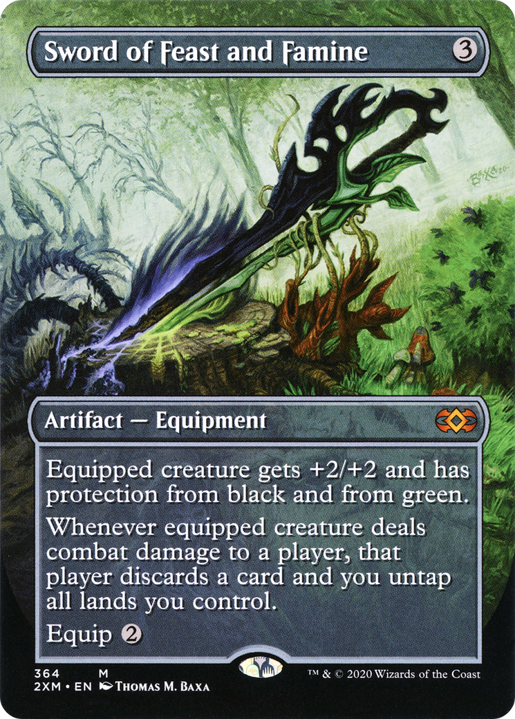 Sword of Feast and Famine (Borderless) (2XM-364)  Foil - Double Masters