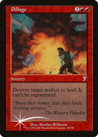 Pillage (7ED-207★) - Seventh Edition Foil