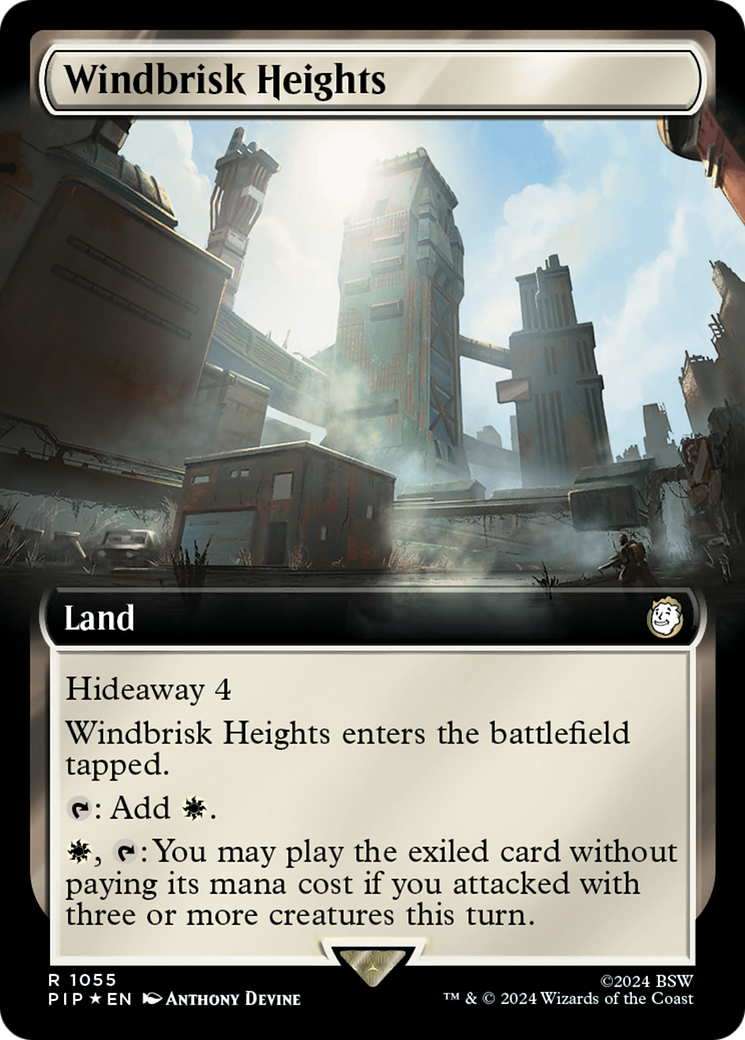 Windbrisk Heights (Extended Art) (Surge Foil) (PIP-1055) - Fallout: (Extended Art) Foil