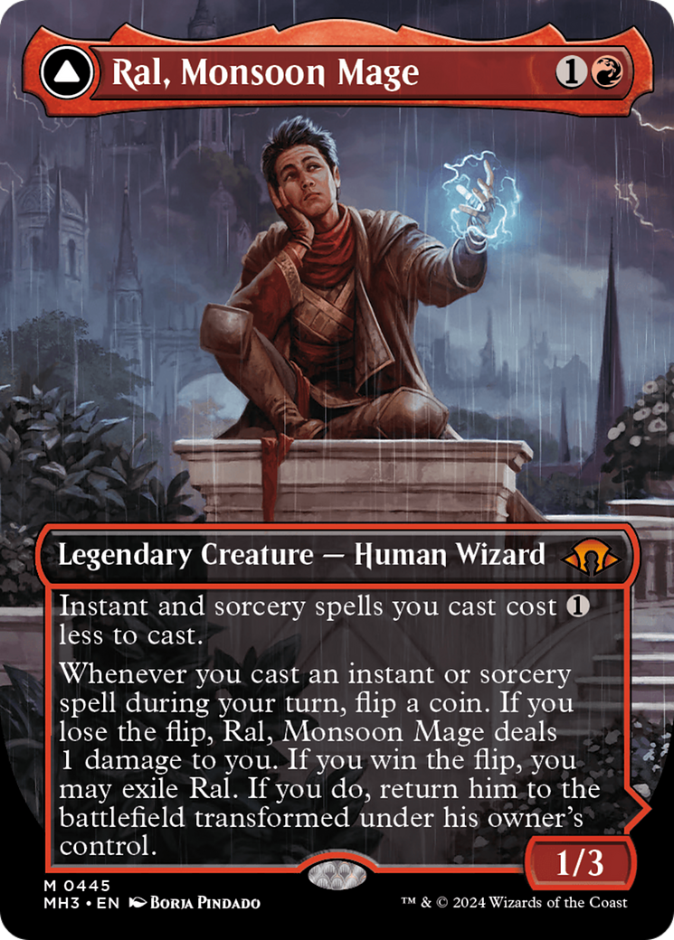 Ral, Monsoon Mage (Borderless) (MH3-445)  Foil - Modern Horizons 3