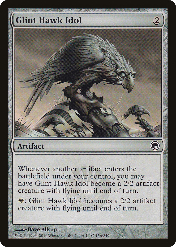Glint Hawk Idol (SOM-156)  - Scars of Mirrodin