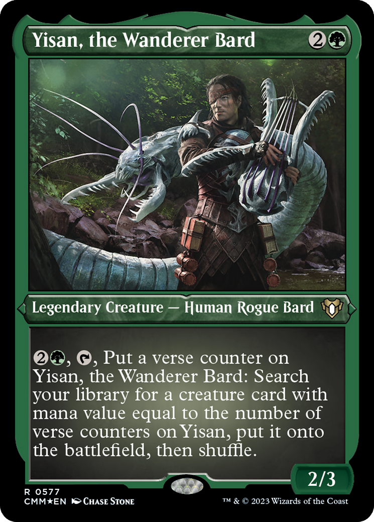 Yisan, the Wanderer Bard (CMM-577)  Etched Foil - Commander Masters