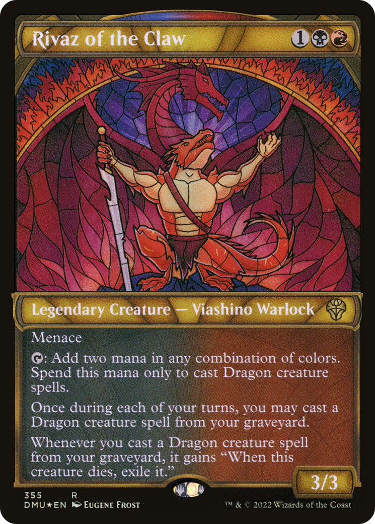 Rivaz of the Claw (Textured Foil) (DMU-355)  Foil - Dominaria United: (Showcase)