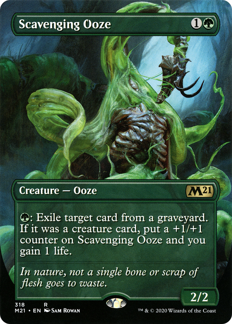Scavenging Ooze (Alternate Art) (M21-318)  Foil - Core Set 2021 (Borderless)