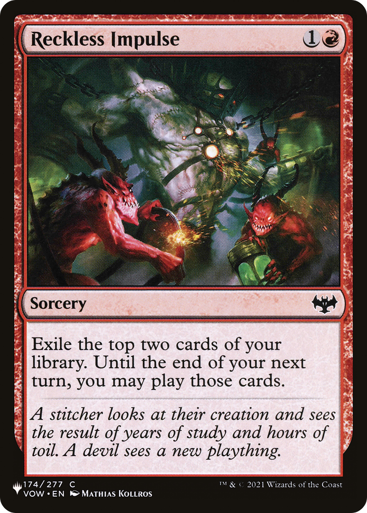 Reckless Impulse (LIST-174/277)  - The List
