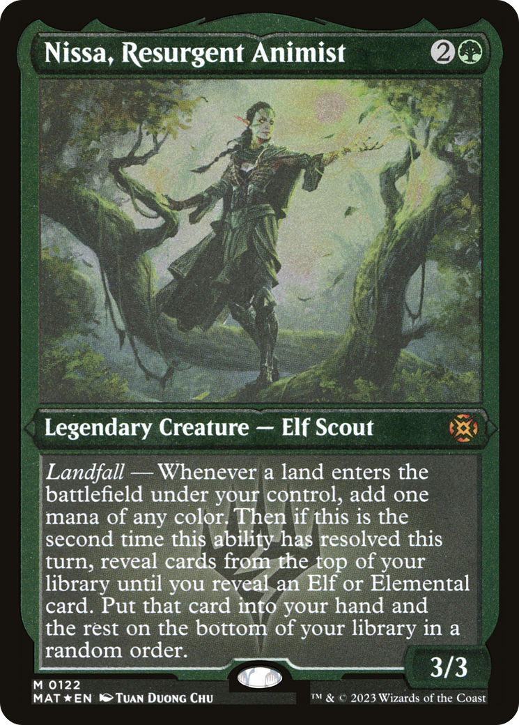 Nissa, Resurgent Animist (MAT-122)  Etched Foil - March of the Machine: The Aftermath