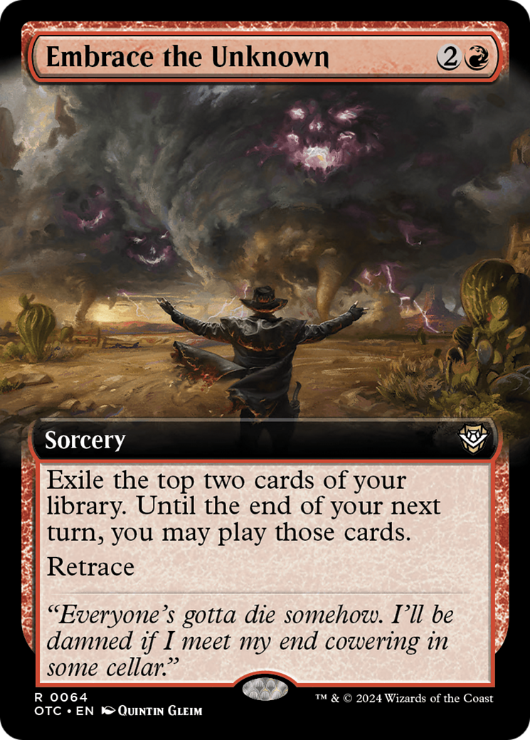Embrace the Unknown (Extended Art) (OTC-064)  - Outlaws of Thunder Junction Commander: (Extended Art)