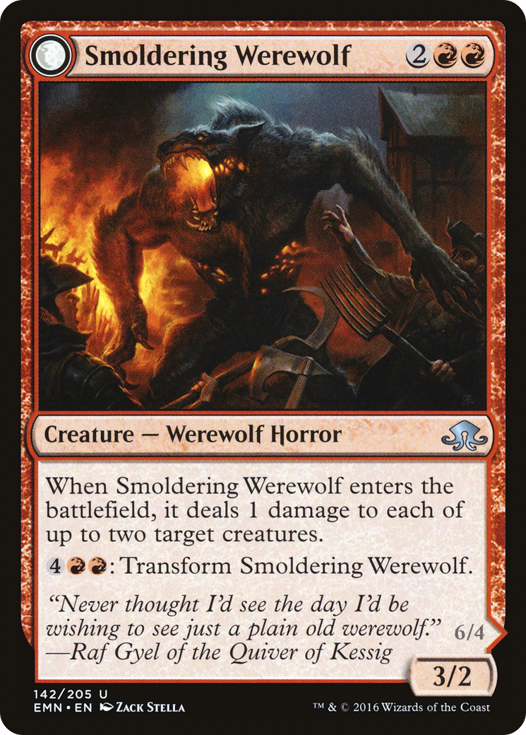 Smoldering Werewolf (EMN-142)  Foil - Eldritch Moon: (mooneldrazidfc)