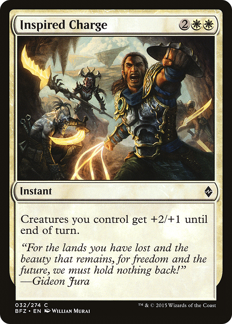 Inspired Charge (BFZ-032)  - Battle for Zendikar