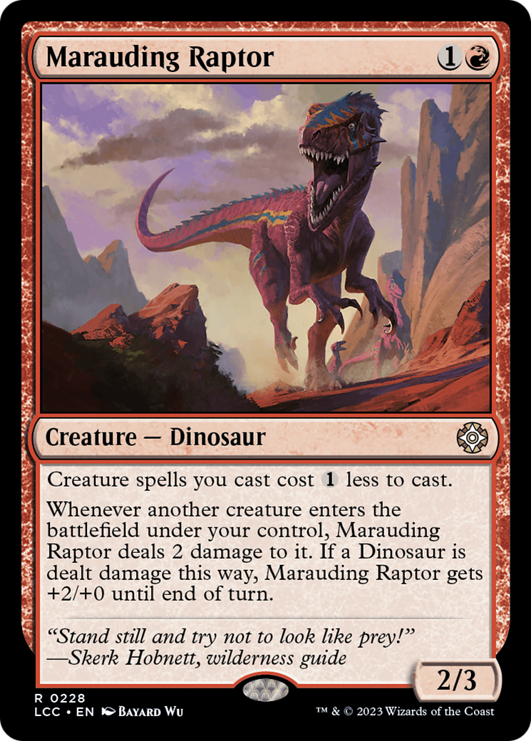 Marauding Raptor (LCC-228)  - The Lost Caverns of Ixalan Commander