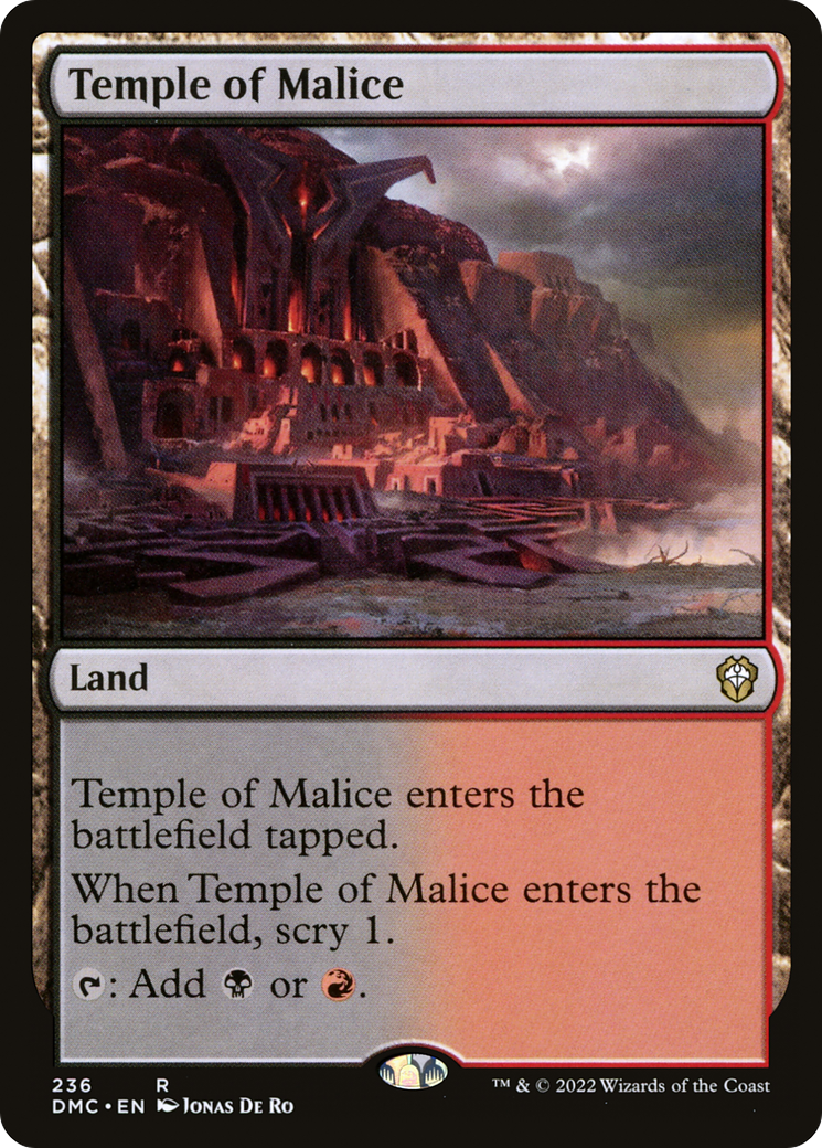 Temple of Malice (DMC-236)  - Dominaria United Commander