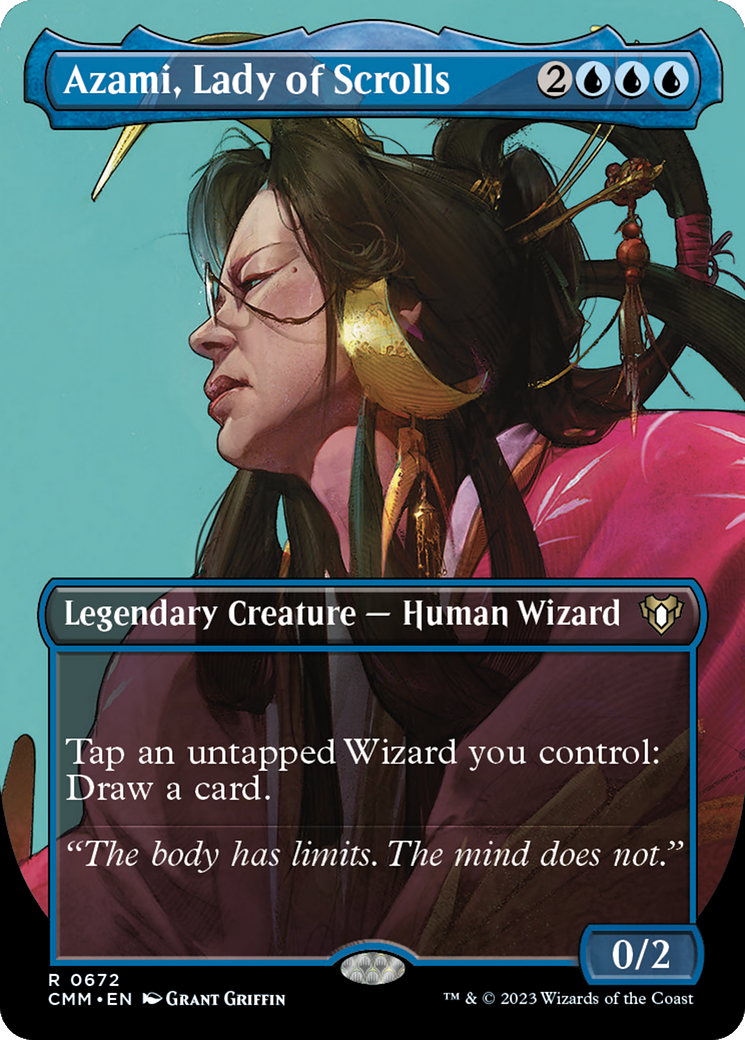 Azami, Lady of Scrolls (Borderless) (CMM-672)  - Commander Masters