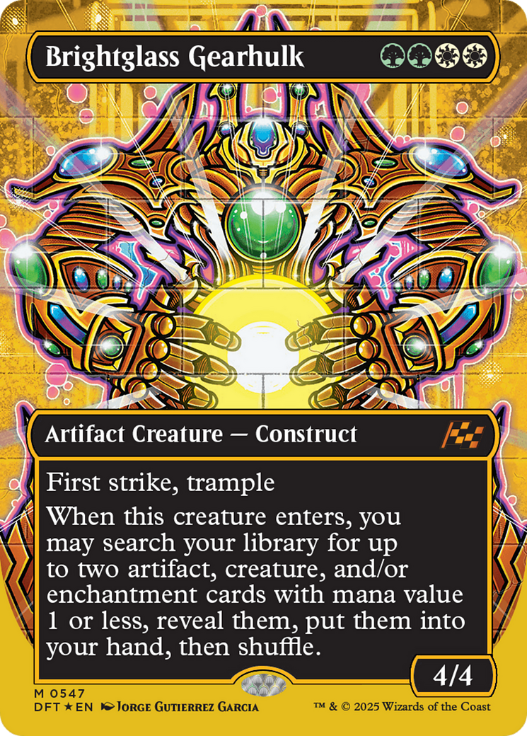 Brightglass Gearhulk (Borderless) (First-Place Foil) (DFT-547)  Foil - Aetherdrift