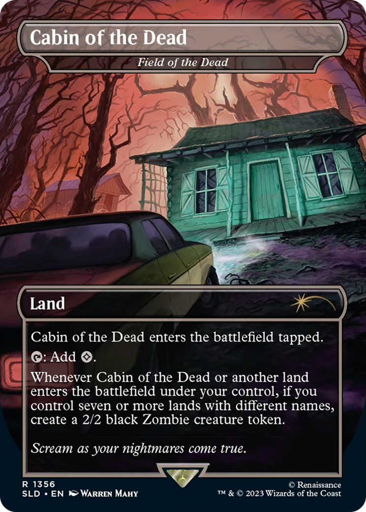 Cabin of the Dead - Field of the Dead (SLD-1356) - Secret Lair Drop / Cabin of the Dead (Borderless) Foil