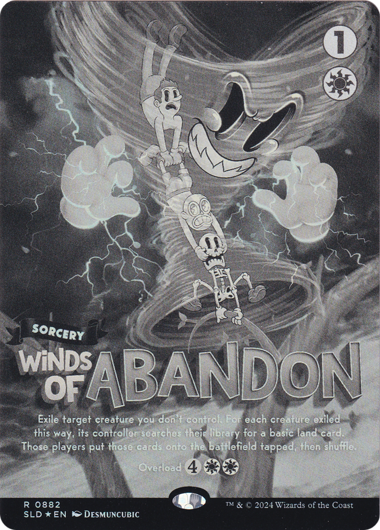 Winds of Abandon (Black & White Foil) (SLD-882)  Foil - Secret Lair Drop (Borderless)
