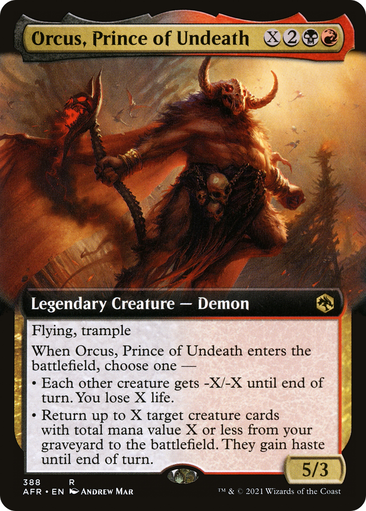 Orcus, Prince of Undeath (Extended Art) (AFR-388)  Foil - Adventures in the Forgotten Realms: (Extended Art)
