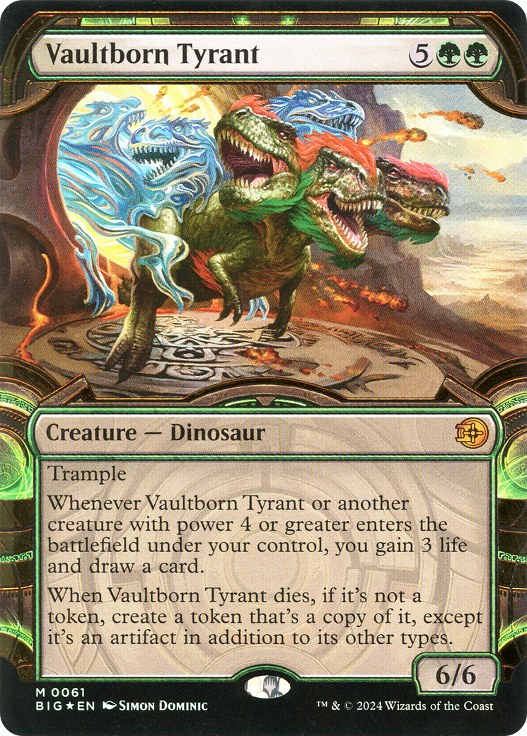 Vaultborn Tyrant (Showcase) (Raised Foil) (BIG-061)  Foil - The Big Score: (Showcase)
