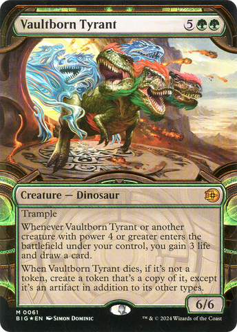 Vaultborn Tyrant (Showcase) (Raised Foil) (BIG-061)  Foil - The Big Score: (Showcase)