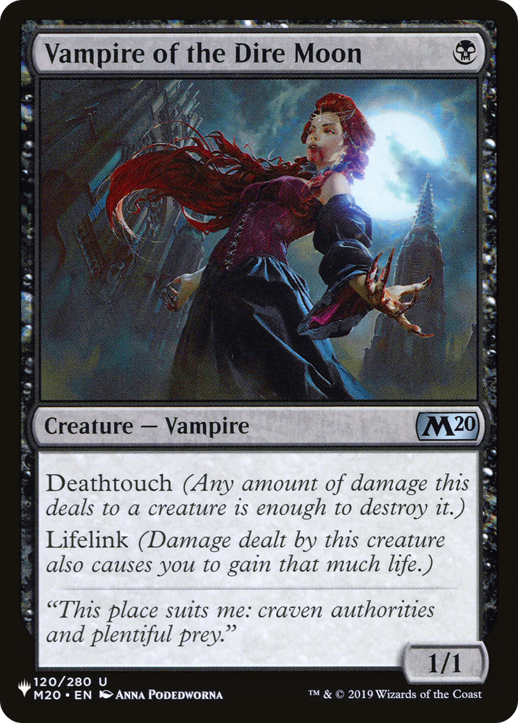 Vampire of the Dire Moon (LIST-120/280)  - The List