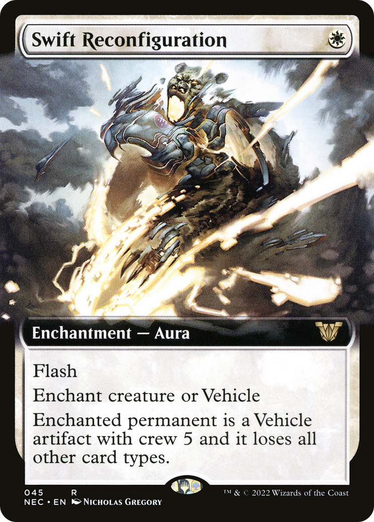 Swift Reconfiguration (Extended Art) (NEC-045)  - Neon Dynasty Commander: (Extended Art)
