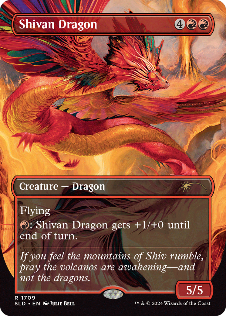 Shivan Dragon (SLD-1709)  - Secret Lair Drop (Borderless)
