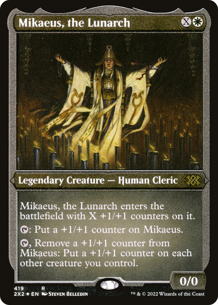 Mikaeus, the Lunarch (Foil Etched) (2X2-419)  Foil - Double Masters 2022