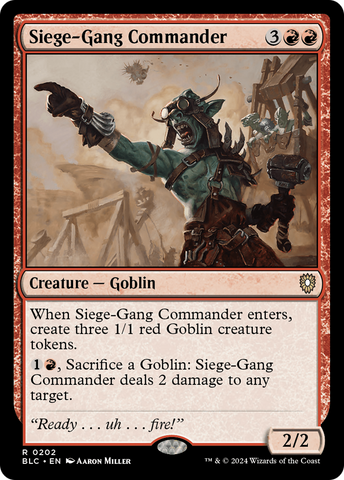 Siege-Gang Commander (BLC-202)  - Bloomburrow Commander