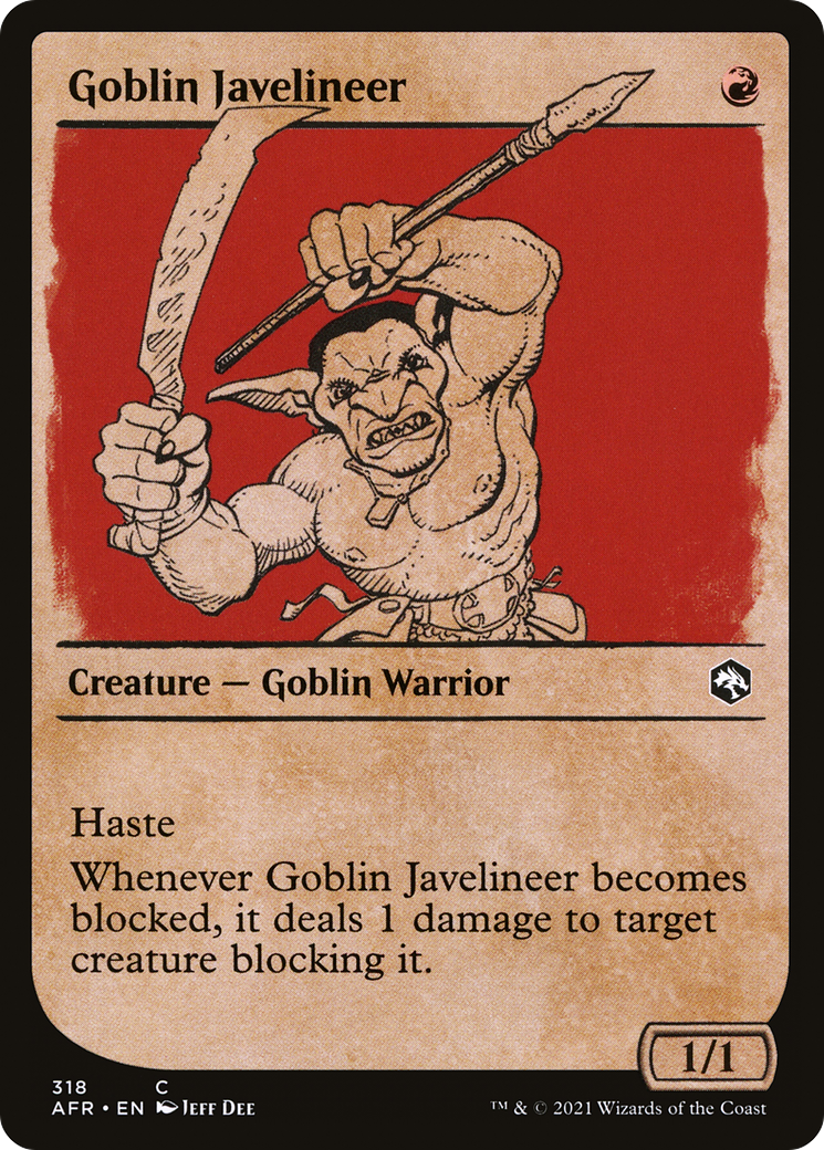 Goblin Javelineer (Showcase) (AFR-318)  Foil - Adventures in the Forgotten Realms: (Showcase)