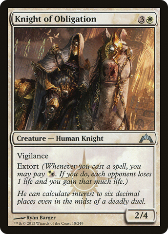 Knight of Obligation (GTC-018)  Foil - Gatecrash