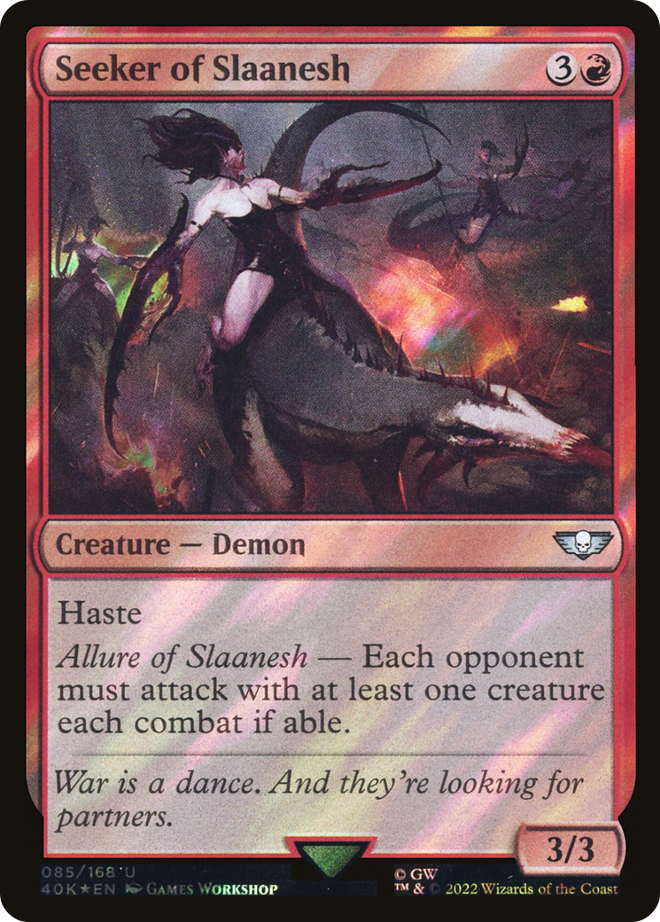 Seeker of Slaanesh (Surge Foil) (40K-085)  Foil - Warhammer 40,000 Commander