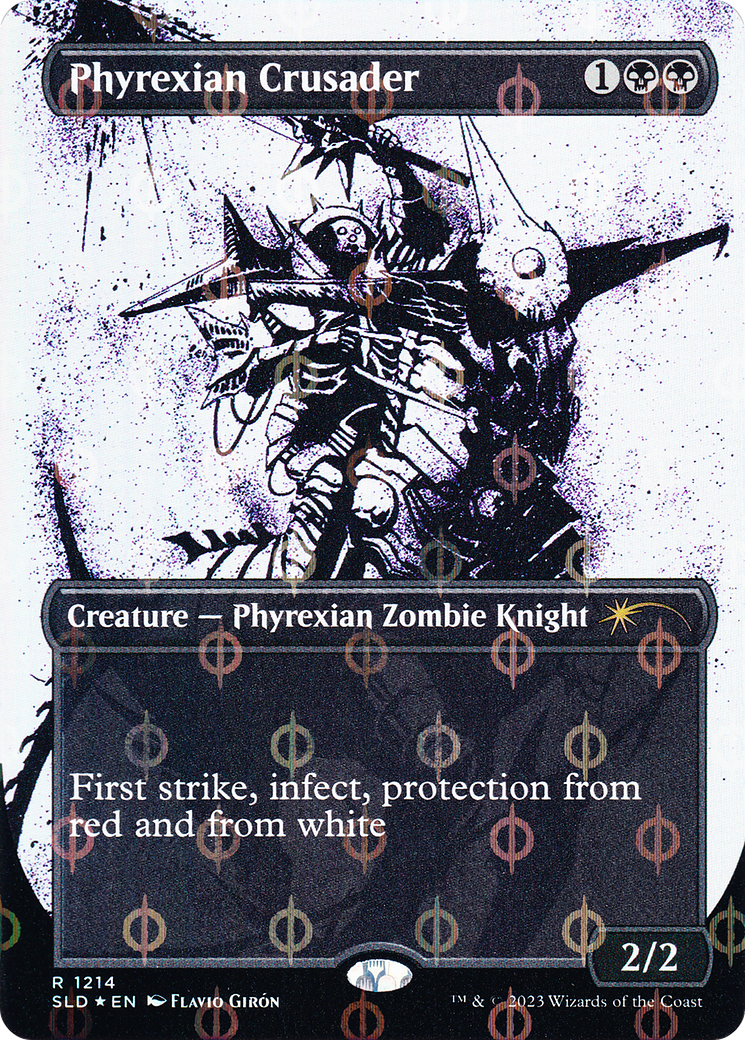 Phyrexian Crusader (Step-and-Compleat Foil) (SLD-1214)  Foil - Secret Lair Drop (Borderless)