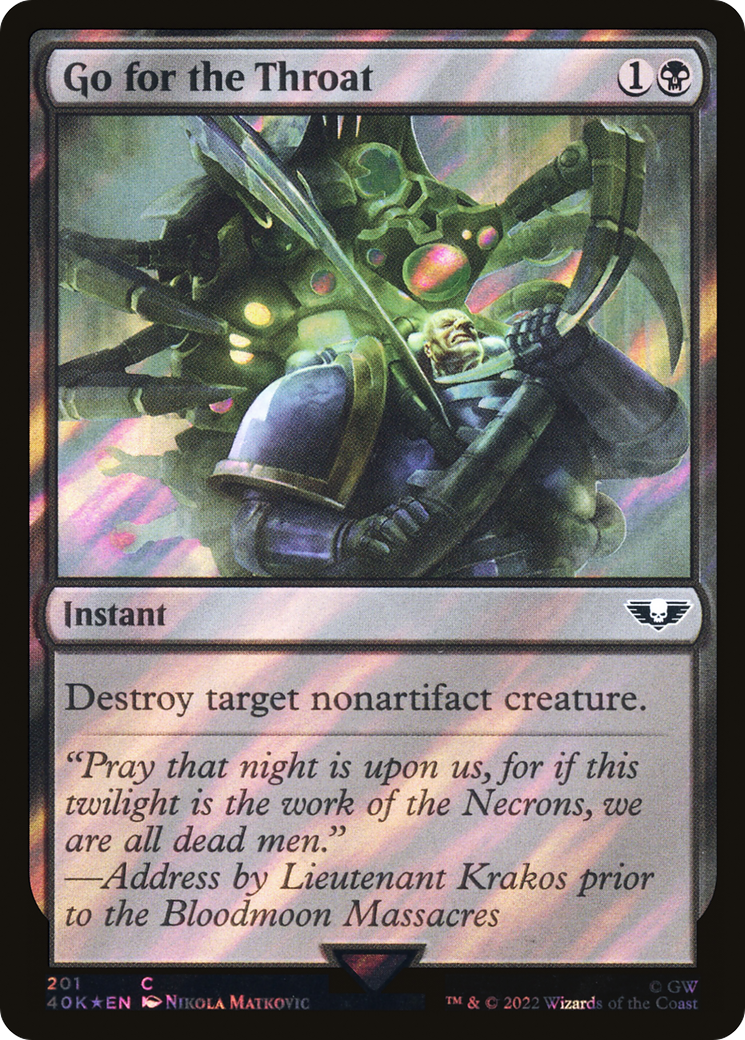 Go for the Throat (Surge Foil) (40K-201)  Foil - Warhammer 40,000 Commander