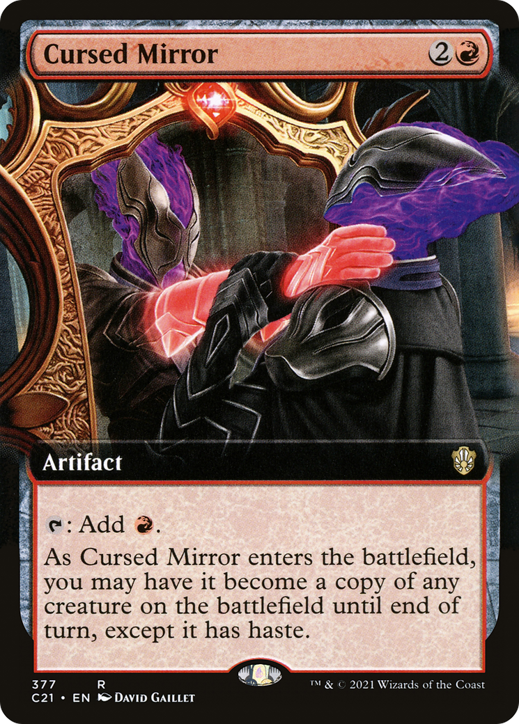 Cursed Mirror (Extended Art) (C21-377)  - Commander 2021: (Extended Art)