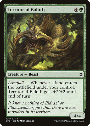Territorial Baloth (BFZ-196)  - Battle for Zendikar