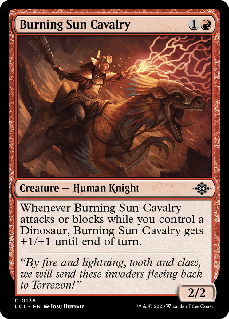 Burning Sun Cavalry (LCI-138)  Foil - The Lost Caverns of Ixalan