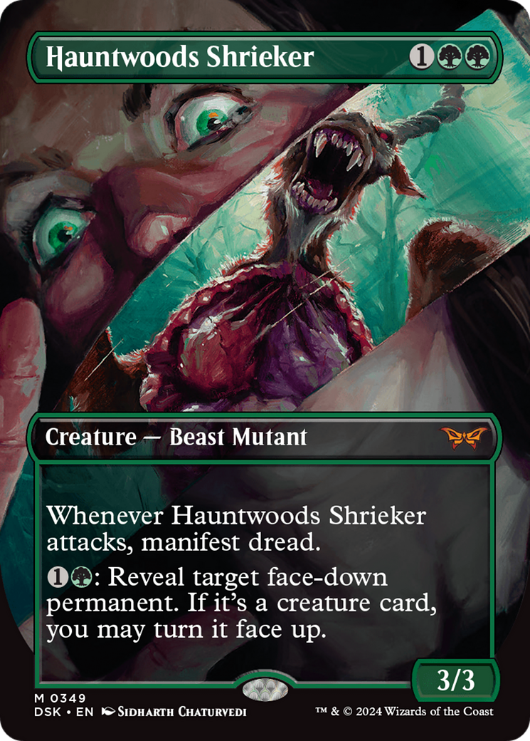 Hauntwoods Shrieker (Borderless) (DSK-349)  Foil - Duskmourn: House of Horror