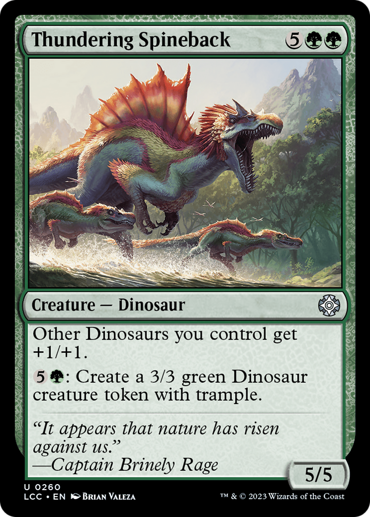 Thundering Spineback (LCC-260)  - The Lost Caverns of Ixalan Commander