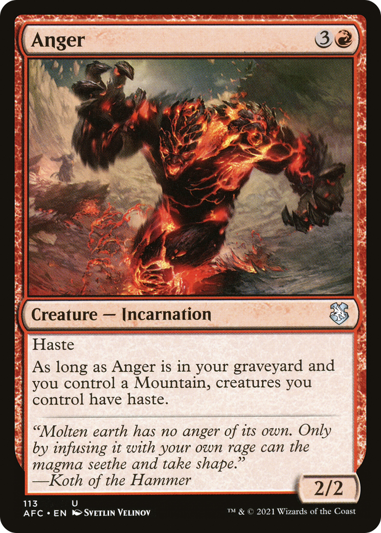 Anger (AFC-113) - Adventures in the Forgotten Realms Commander