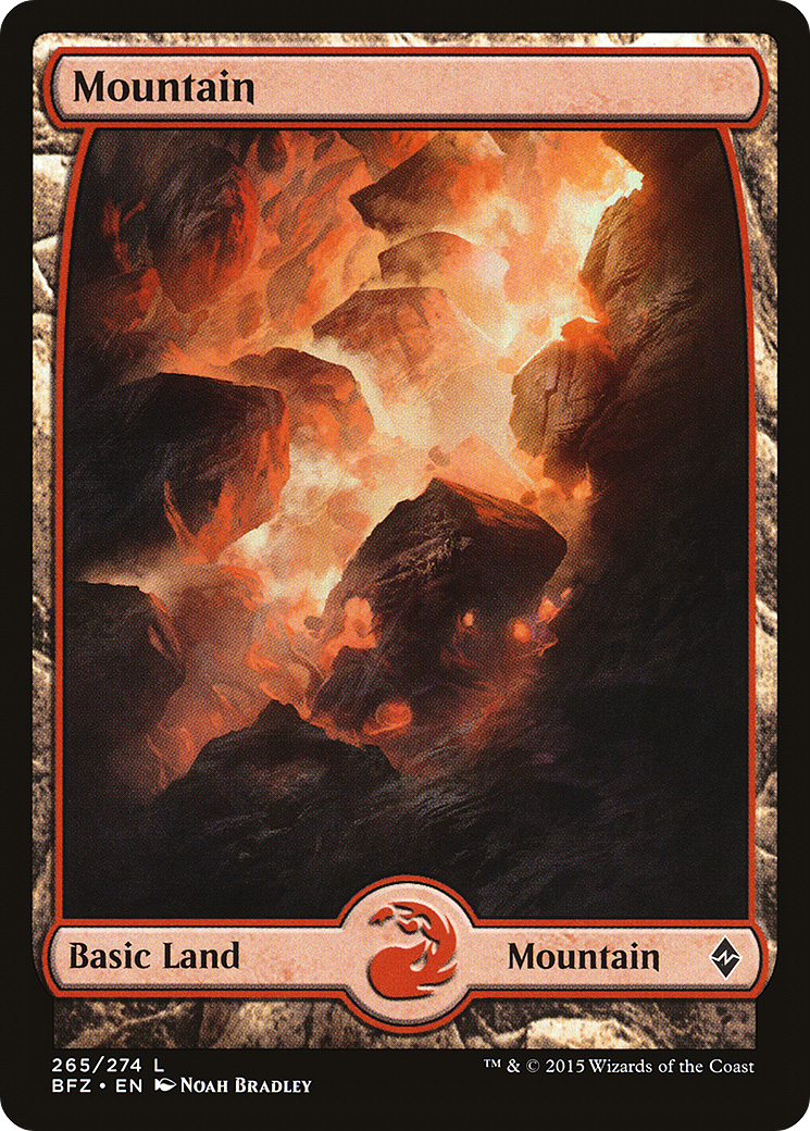 Mountain (265) - Full Art (BFZ-265) - Battle for Zendikar Foil