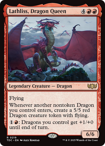 Lathliss, Dragon Queen (TDC-219) - Commander: Tarkir: Dragonstorm
