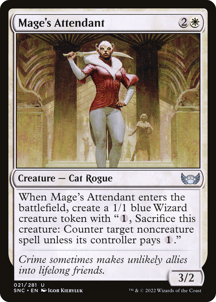 Mage's Attendant (SNC-021) - Streets of New Capenna Foil