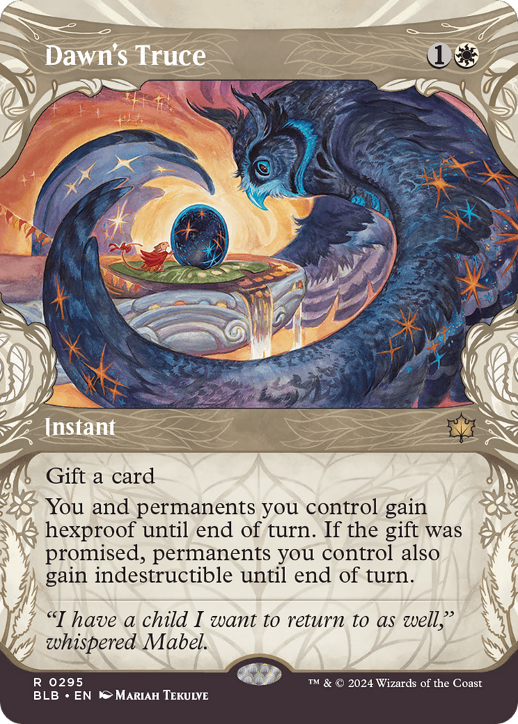 Dawn's Truce (Showcase) (BLB-295)  Foil - Bloomburrow: (Showcase) (Borderless)