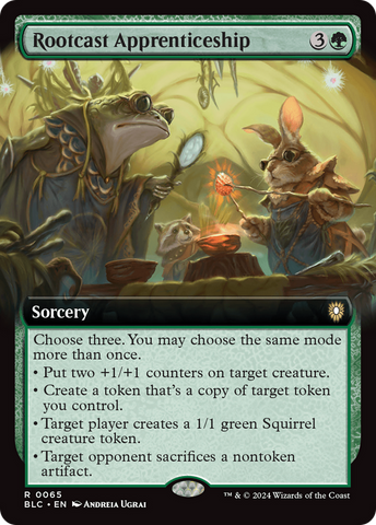Rootcast Apprenticeship (Extended Art) (BLC-065)  - Bloomburrow Commander