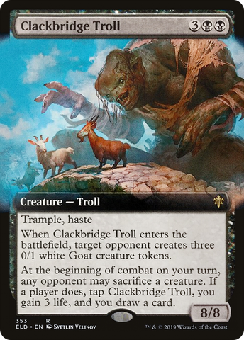 Clackbridge Troll (Extended Art) (ELD-353)  Foil - Throne of Eldraine: (Extended Art)