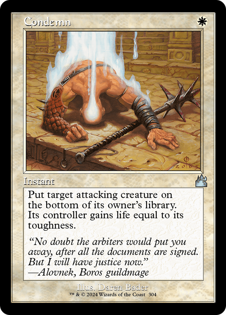 Condemn (Retro Frame) (RVR-304)  Foil - Ravnica Remastered