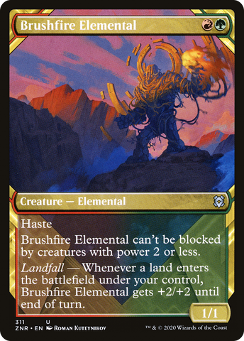 Brushfire Elemental (Showcase) (ZNR-311)  Foil - Zendikar Rising